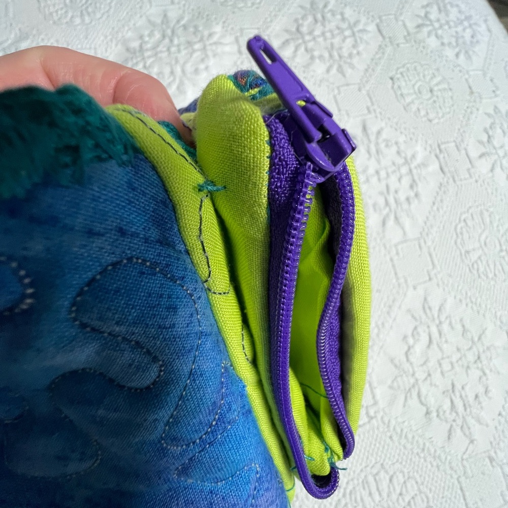 Handmade, mini, very colorful, crossbody bag. - Picture 8 of 13
